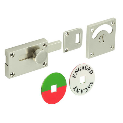 Frelan Hardware Burlington Matching Indicator Lock, Satin Nickel - BUR2552SN SATIN NICKEL