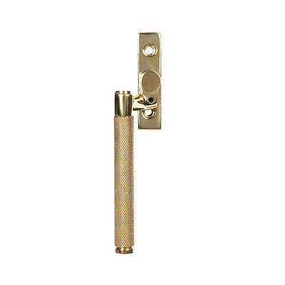 From The Anvil Left Or Right Handed Brompton Knurled Locking Espagnolette Window Fastener, Polished Brass - 50613 POLISHED BRASS - RIGHT HAND