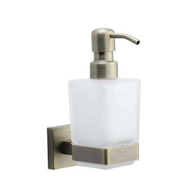 Heritage Brass Chelsea Soap Dispenser. Wall Mounted With Frosted Glass And High Quality STS Pump, Matt Antique - CHE-SOAP-MA MATT ANTIQUE