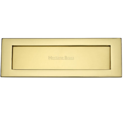 Heritage Brass Letter Plate (Various Sizes), Unlacquered Brass - V850 254-ULB UNLACQUERED BRASS - 12 x 4"