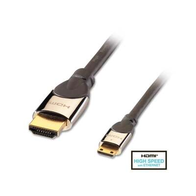 Lindy 1m CROMO High Speed HDMI to Mini HDMI Cable with Ethernet