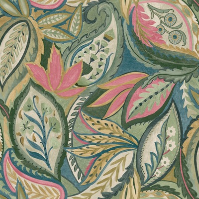Paisley Leaves Wallpaper Pink World of Wallpaper 50461
