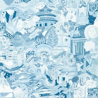 Harlequin Journey of Discovery Wallpaper Wild Water / Exhale HQN3112920
