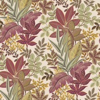 Image of Into The Wild Foliage Wallpaper Red Galerie 18508