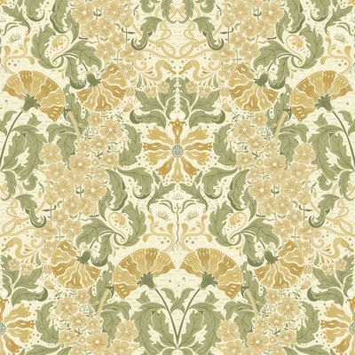 Hjarterum Ojvind Arts and Crafts Inspired Wallpaper Cream Olive Beige Galerie 83117

