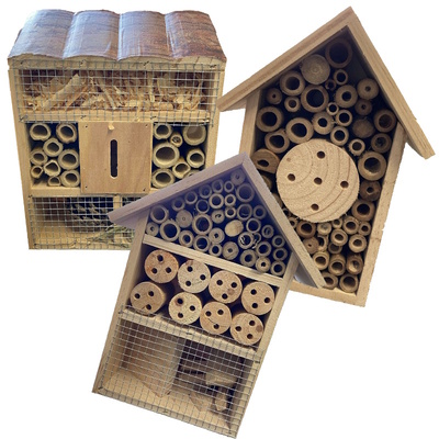 Set of Three Assorted Wooden Insect/Bug Houses