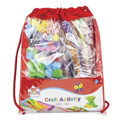 Activity Back Pack Bag Filled With Assorted Craft Accessories