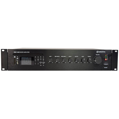 Power Amplifier Mixer 100V Line/8 Ohms, 120W with Bluetooth & DAB