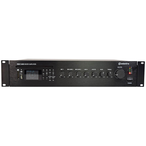 Power Amplifier Mixer 100V Line/8 Ohms, 120W with Bluetooth & DAB