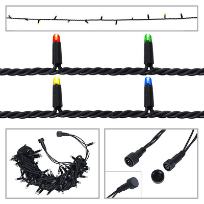 LED String Light Rubber Connectable Design in Multi Colour - 10m