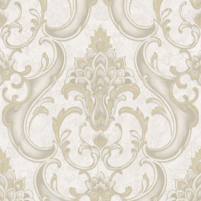 Sonata Damask Textured Heavyweight Vinyl Wallpaper Gold Rasch 539769
