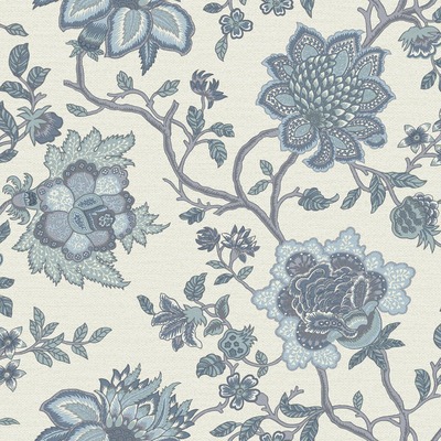 Jacobean Floral Trail Wallpaper Blue Holden 13590
