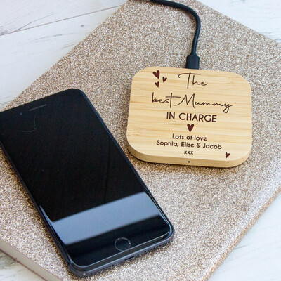Personalised Wireless Charger Heart Design
