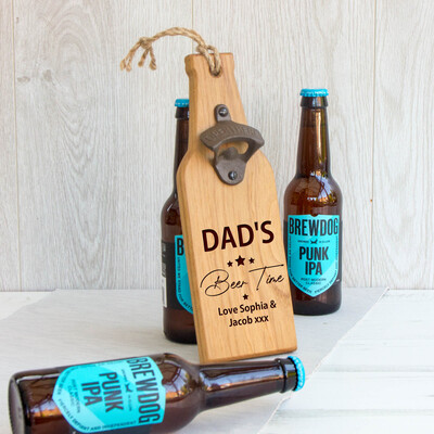 Personalised Bottle Opener Solid Oak
