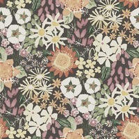 Karina Wildflower Garden Vinyl Wallpaper Berry Fine Decor FD26522