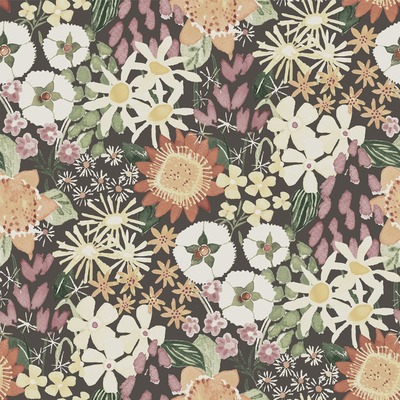 Karina Wildflower Garden Vinyl Wallpaper Berry Fine Decor FD26522
