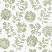Inge Floral Vinyl Wallpaper Green Fine Decor FD26531