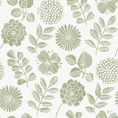 Inge Floral Vinyl Wallpaper Green Fine Decor FD26531
