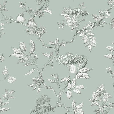 Laura Ashley Elderwood Wallpaper Duck Egg 113345

