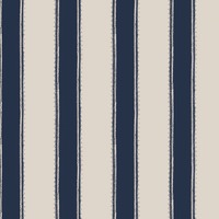 Laura Ashley Denwick Stripe Wallpaper Midnight Seaspray 127404