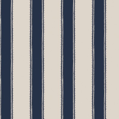 Laura Ashley Denwick Stripe Wallpaper Midnight Seaspray 127404

