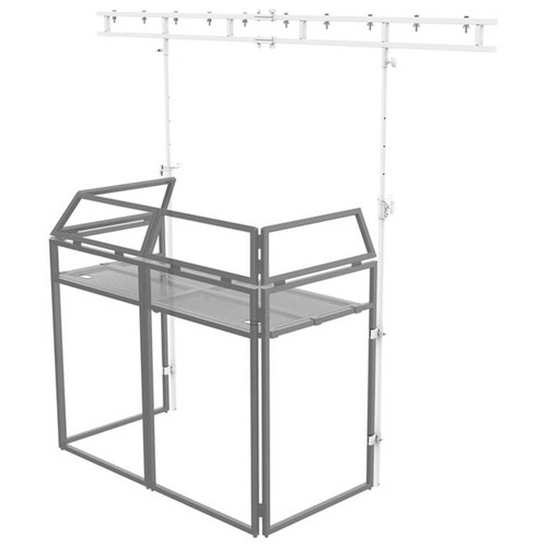 DJ Booth Overhead Kit with Adjustable Height White