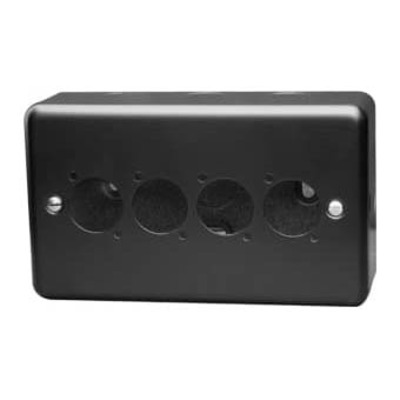 Double Gang Plate and Box for D Series Connectors - 4 Way Horizontal
