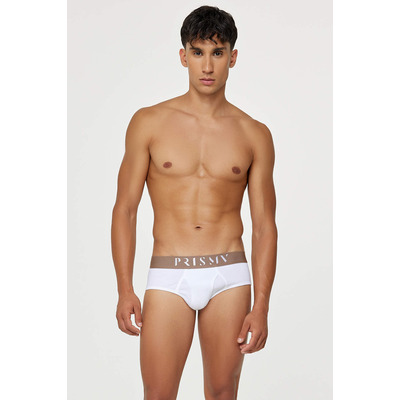 Prisma Core White Ribbed Fly Brief
