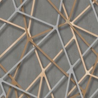 Galactik Geometric Vinyl Wallpaper Grey Muriva M24709