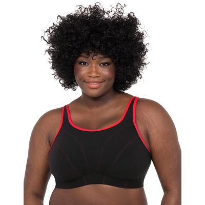 Goddess Sport Soft Cup Sports Bra - Black - 42FF
