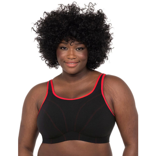 Goddess Sport Soft Cup Sports Bra - Black