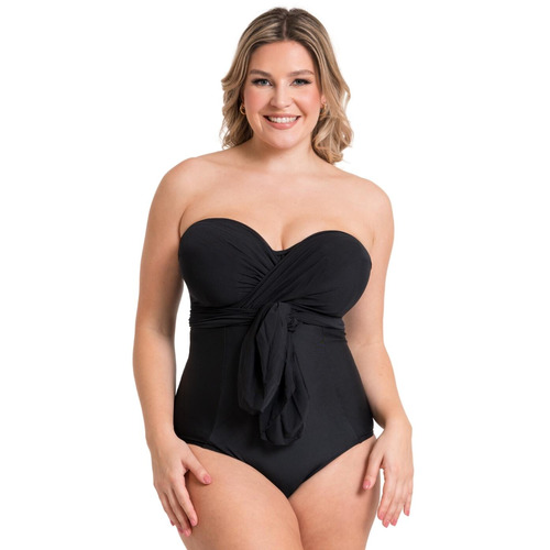 Curvy Kate Wrapsody Bandeau Swimsuit - Black