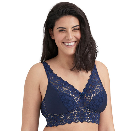 Miss Mary Of Sweden Lace Dreams Full Cup Bra - Dark Blue