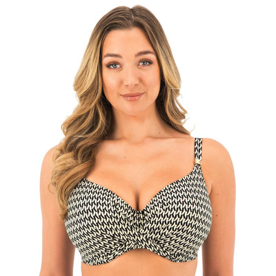 Fantasie Koh Lipe Full Cup Bikini Top - Black and Cream - 30FF