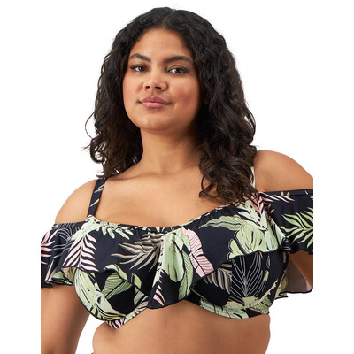 Elomi Tropical Retreat Underwired Bikini Top - Black - 34GG
