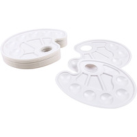 EXERZ 12pcs Palettes Paint Tray with Thumb Hole