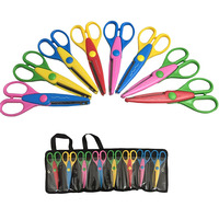 EXERZ Craft Scissors 8pcs with a Carrying Bag 8 Patterns