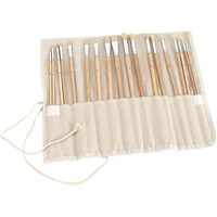Exerz Artist Paint Brushes 18pcs with a Canvas Wrap – Oil, Acrylic, Body Painting – Professional Quality Durable Bristle Brushes