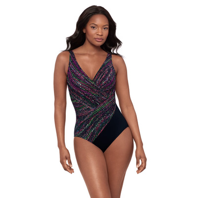 Miraclesuit Light Show Oceanus Swimsuit - Black/Multi