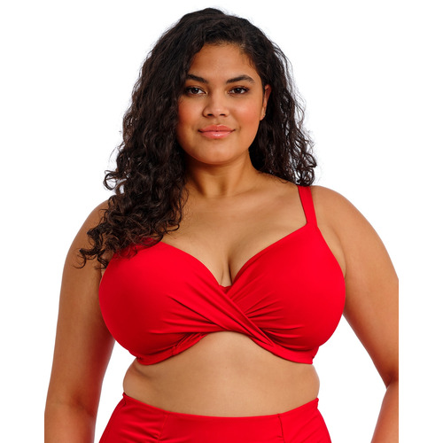 Elomi Plain Sailing Underwired Plunge Bikini Top - Lava