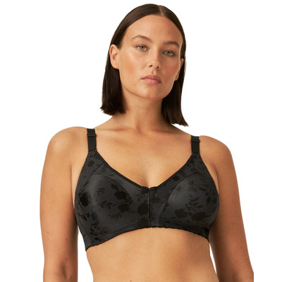 Naturana Printed Minimiser Soft Cup Bra - Black