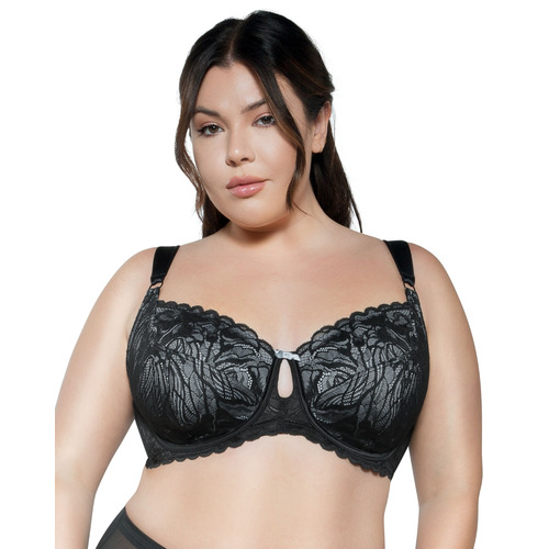 Parfait Charlotte Lace Lace Unlined Bra - Black Onyx