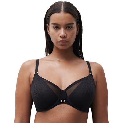 Chantelle Pure Lace Covering Moulded Bra - Black