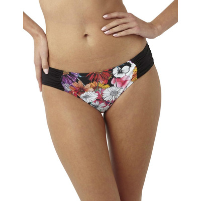 Panache Annalise Gather Bikini Brief - Black Floral