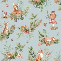Forest Friends Wallpaper Duck Egg Blue Holden 14120