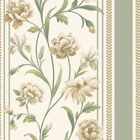 Raya Floral Wallpaper Sage Green / Cream Belgravia 756