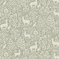 Deer Woods Wallpaper Sage Green Holden 14160
