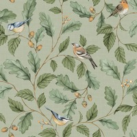 Oakleigh Trail Wallpaper Sage Green Crown M1883