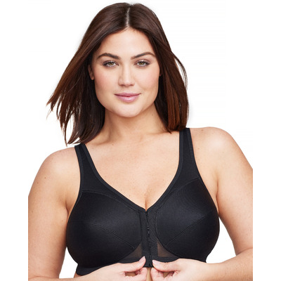 Glamorise Magiclift Front-Closure Posture Back Bra - Black