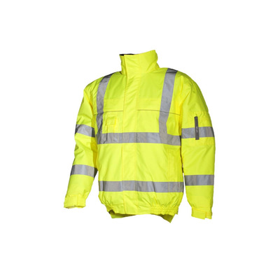 Sioen 404 Hobson High Vis Yellow Lined Bomber Jacket